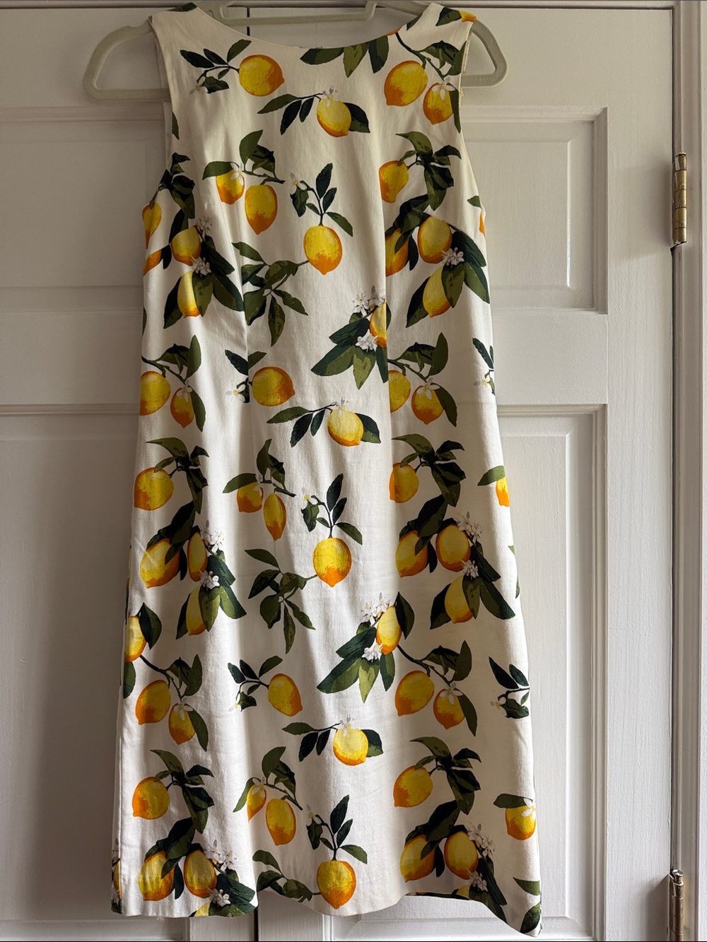 madison leigh Cream Lemon-Print A-Line Skirt with Yellow & Green Motif